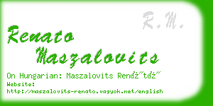 renato maszalovits business card